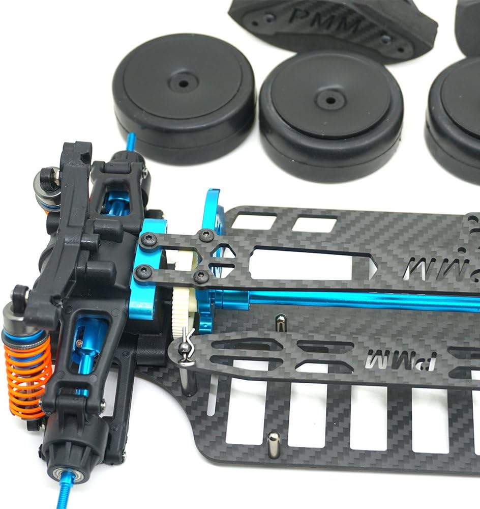 RCLIONS Plastic&Carbon Fiber Shaft Drive 4WD Chassis RC Touring Car Frame Kit for Tamiya TT01 TT01E