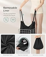 Vista 80 de SONGMICS 29 Gal. (110L) Laundry Basket, Laundry Hamper, Collapsible Clothes Hamper, Removable and Washable Liner, Metal Wire Frame, for Bedroom