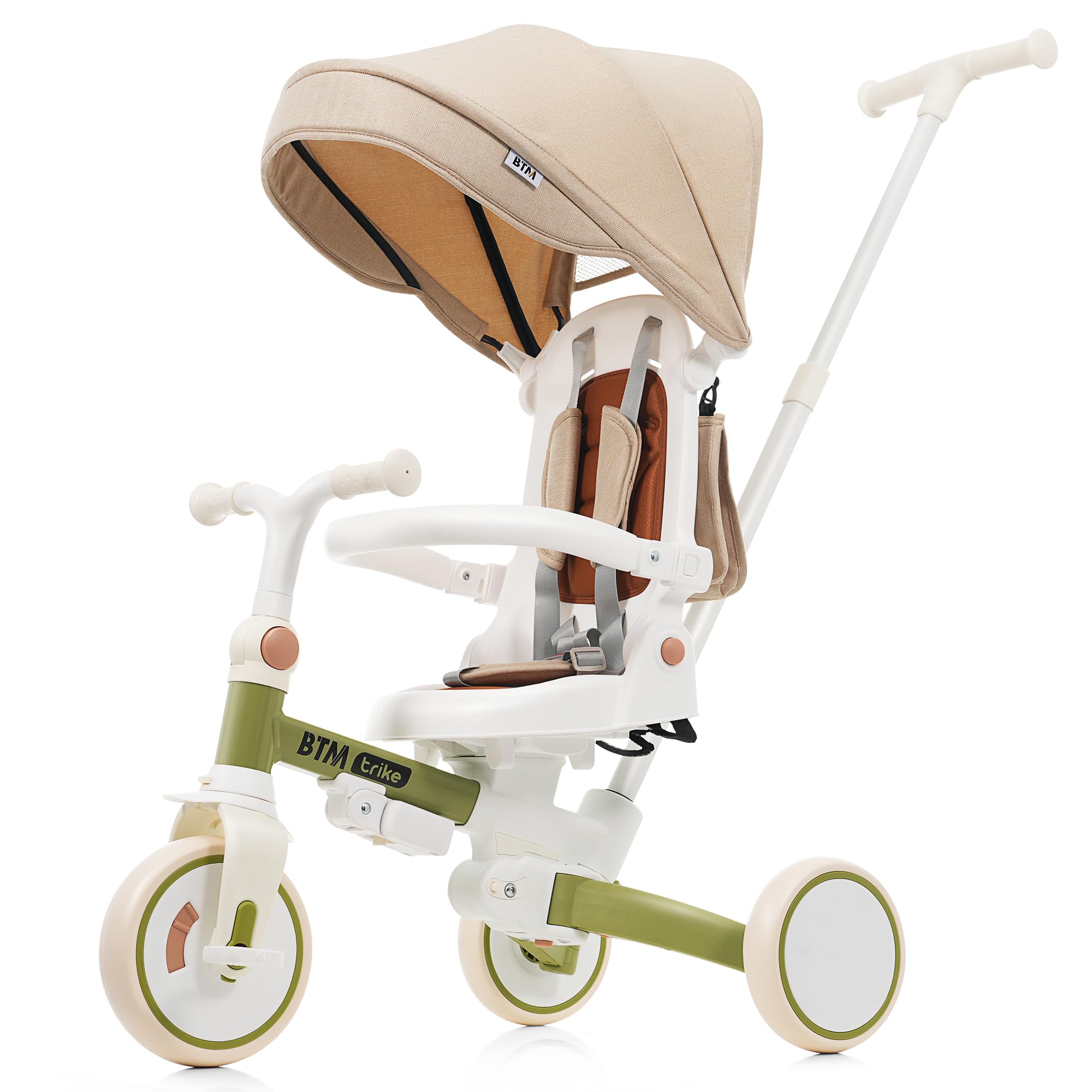 【新品】多機能三輪車 イエロー 7in1 折りたたみ式 安全設計1歳〜5歳 ⭐️新品⭐️多機能三輪車【イエロー】 7in1 折りたたみ 安全