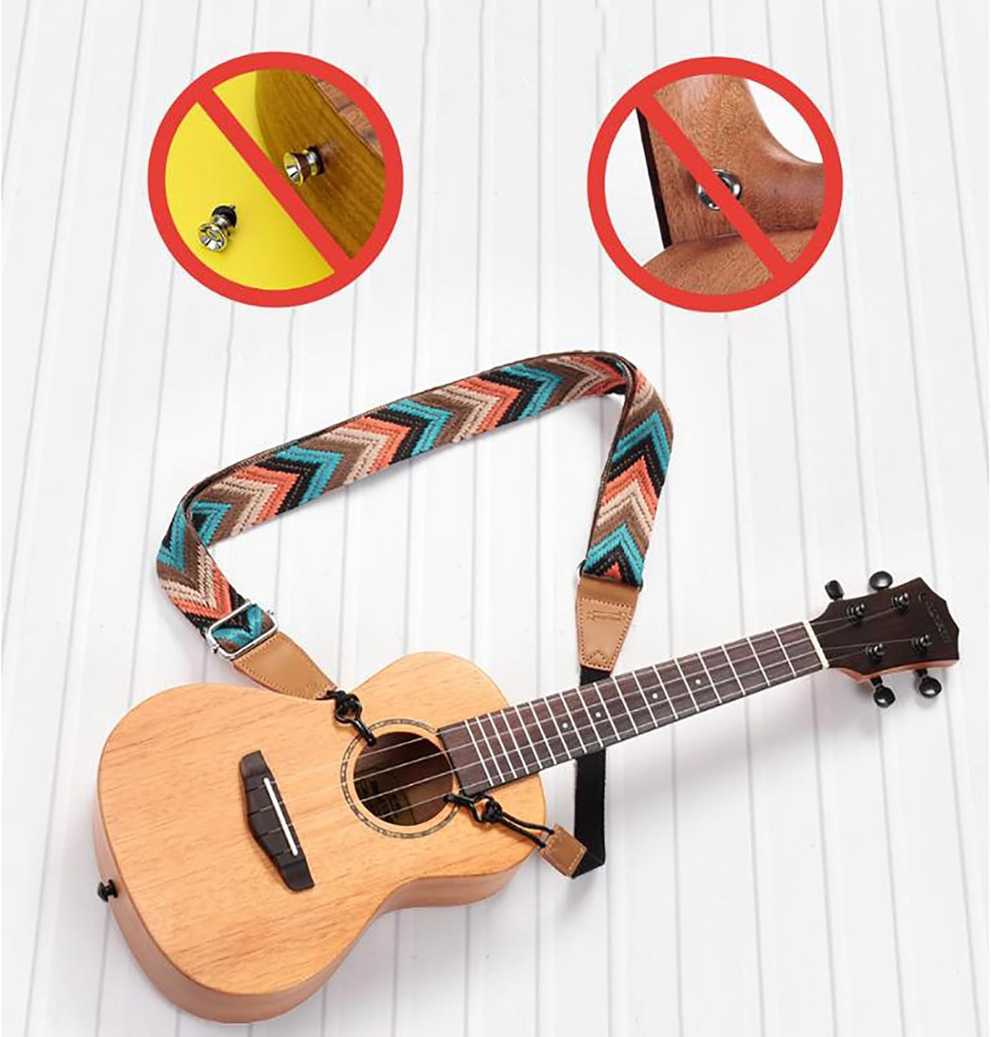 ウクレレストラップ ウクレレユニバーサルショルダーストラップスタッドレスストラップウクレレストラップ 調整可能
