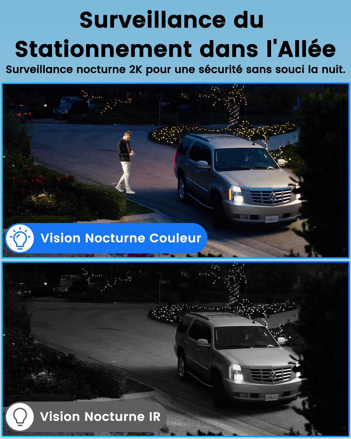 Bextgoo Camera de Surveillance sans Internet, 4MP 24/7 Camera sans WiFi