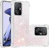 Vista 15 de Funda brillante con purpurina para Xiaomi 11T 5G, 11T Pro 5G, funda de arena movediza de silicona suave líquida TPU a prueba de golpes, funda