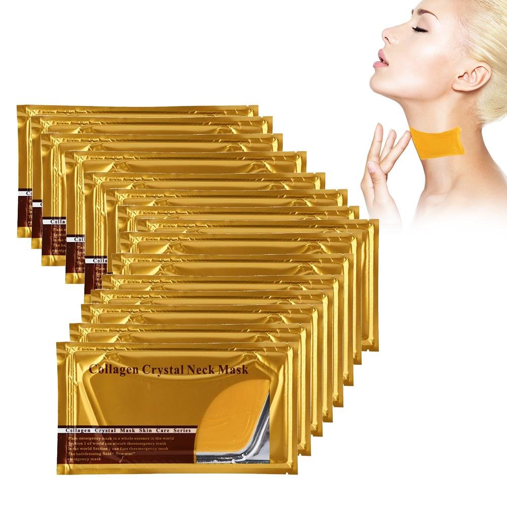 Máscara para el cuello, 15 Unids Cuello máscara colágeno cuello Collagen Neck Mask Anti-arrugas Pad Parche Blanqueamiento de la Piel Reafirmante Máscara Hidratante