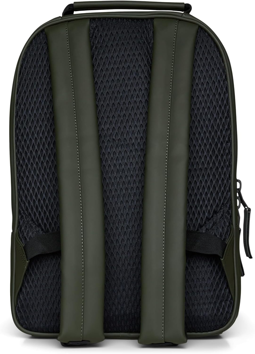 RAINS Book Daypack Large Green Laptop Backpack for Men and Women, Waterproof Black Minimalist Commuter Bag with 15”-16" - Image 2