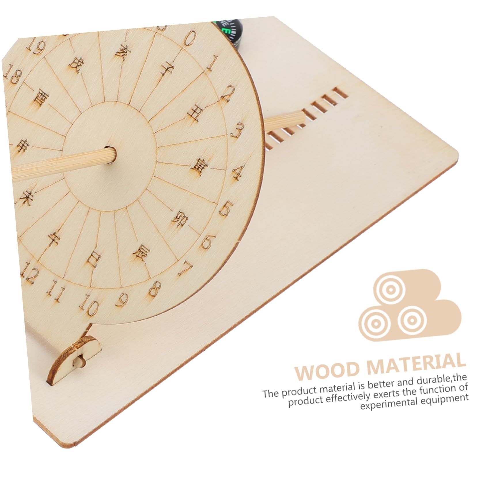 Hemobllo Reloj De Sol De Madera DIY Educativo para Niños, Modelo De Reloj De Sol Ensamblable, Instrumento Científico De Seguimiento Solar, Enseñanza y Aprendizaje Al Aire Libre