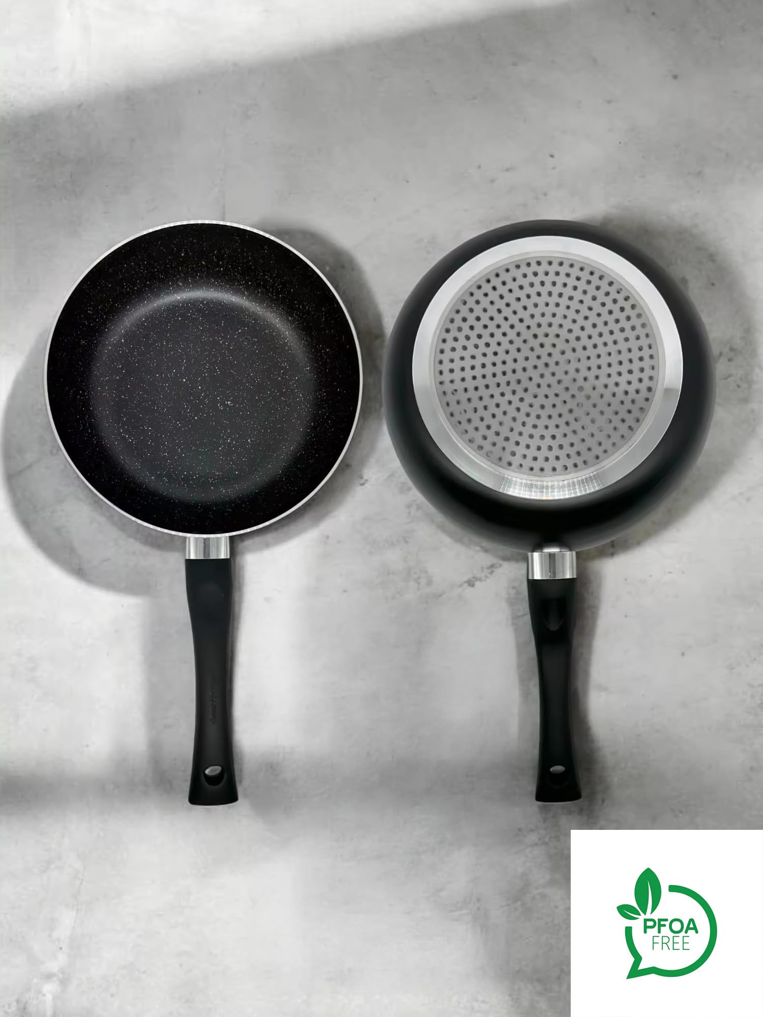 PLUS HOME Sartén Honda Piedra para Inducción Base Reforzada 20-32 cm Alta Resistencia Ideal para Cocinas Intensivas Apta para cocina de inducción, gas y eléctrica