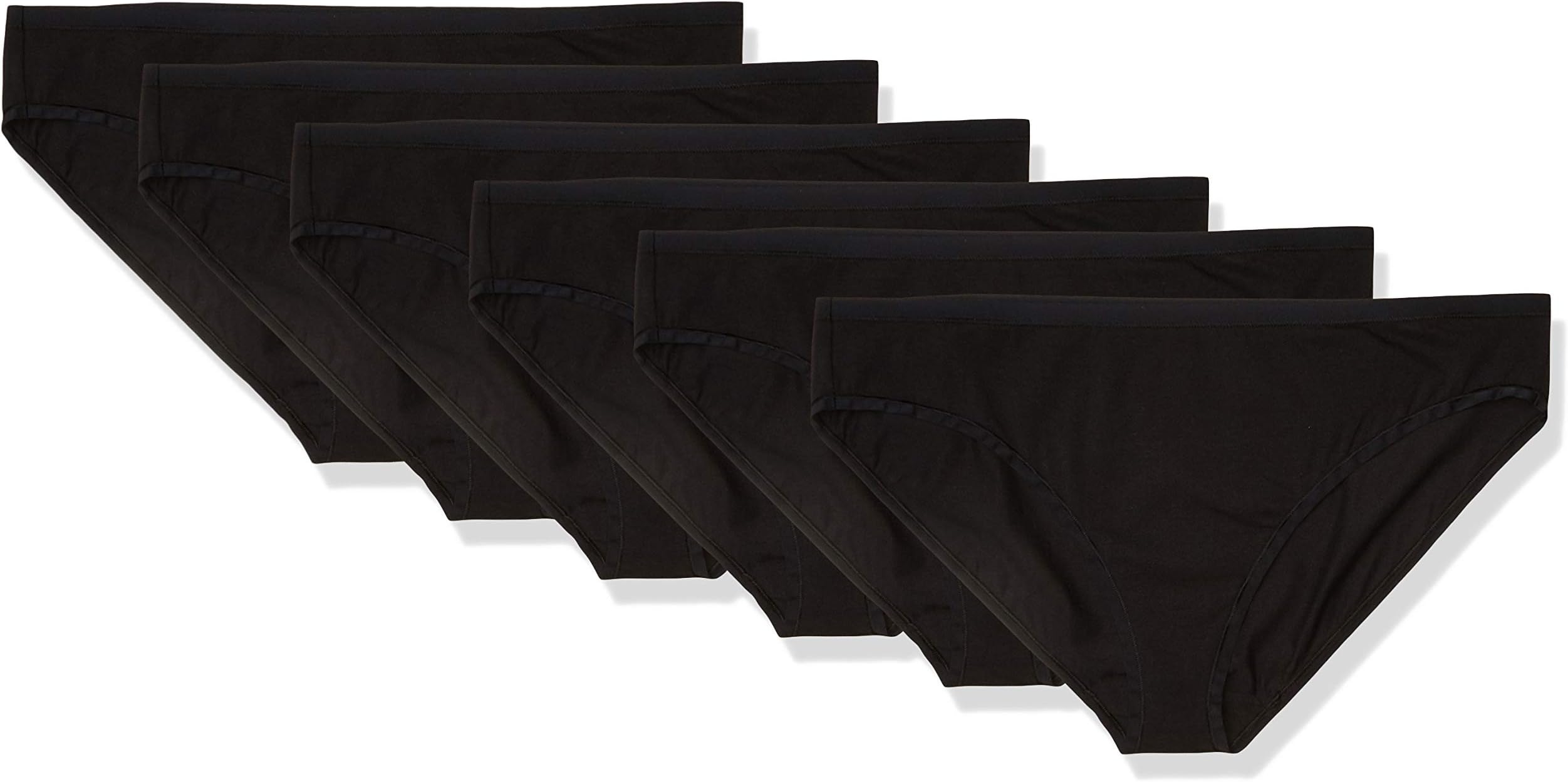 Amazon EssentialsWomen's Cotton Bikini Brief Underwear (Available in Plus Size), Multipacks