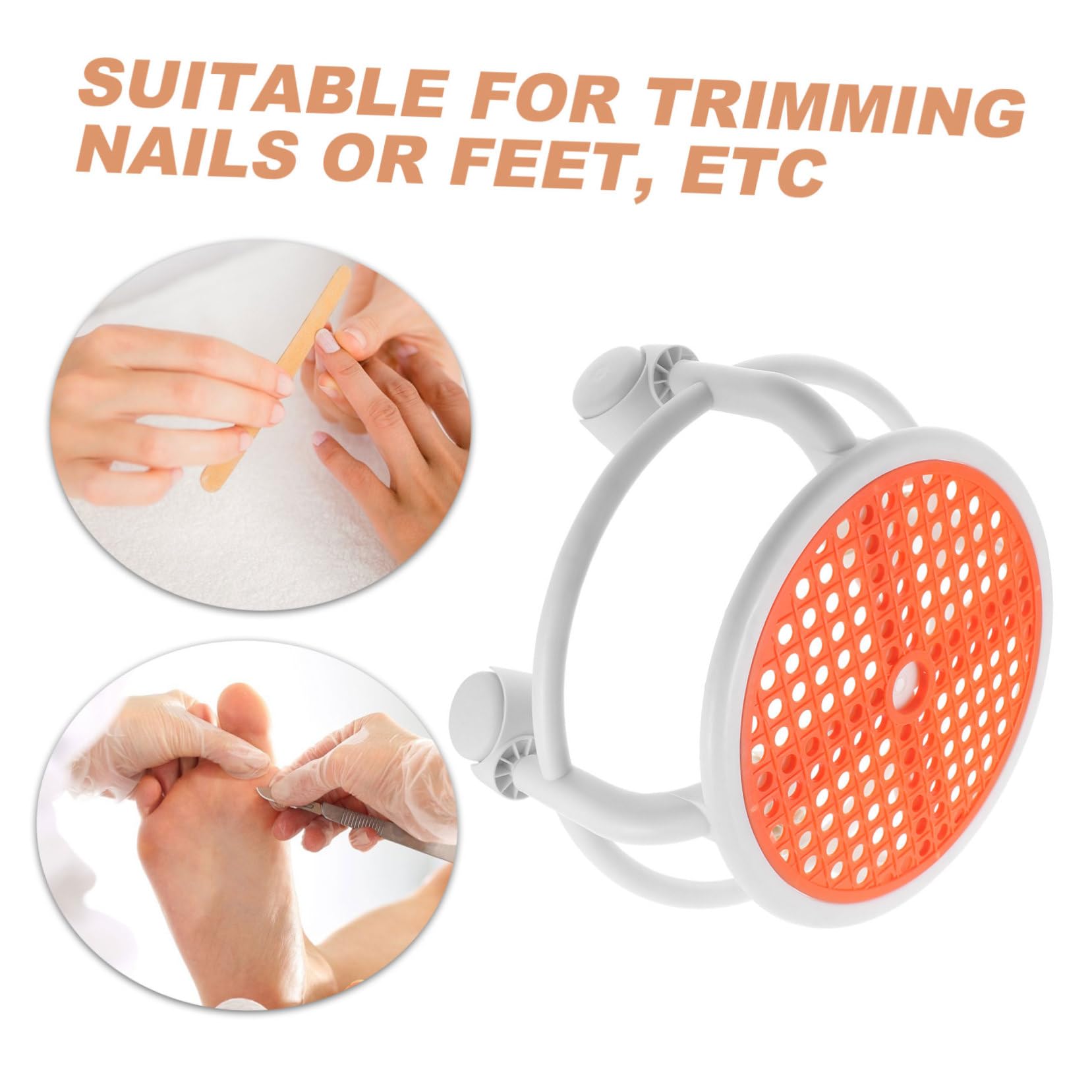 FRCOLOR Sgabello Girevole Basso Rotelle per Pedicure e Manicure | Poltrona per Unghie dei Clienti, Struttura in Plastico, Uso in Salone e Officina