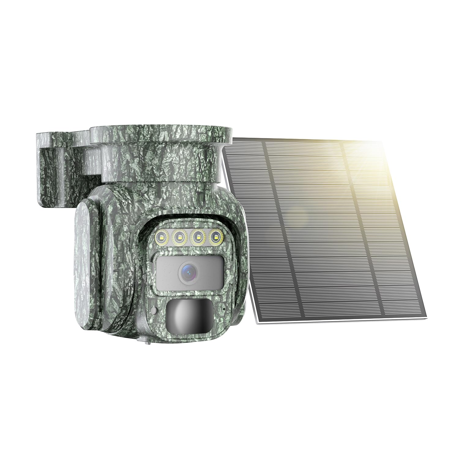 KKB 4G LTE Cámara de Vigilancia con Tarjeta SIM y Panel Solar, 2K Camara de Seguridad Inalámbrica para Exterior, sin WiFi, PTZ 360°, Visión Nocturna Colorida, Detección PIR, Impermeable IP65