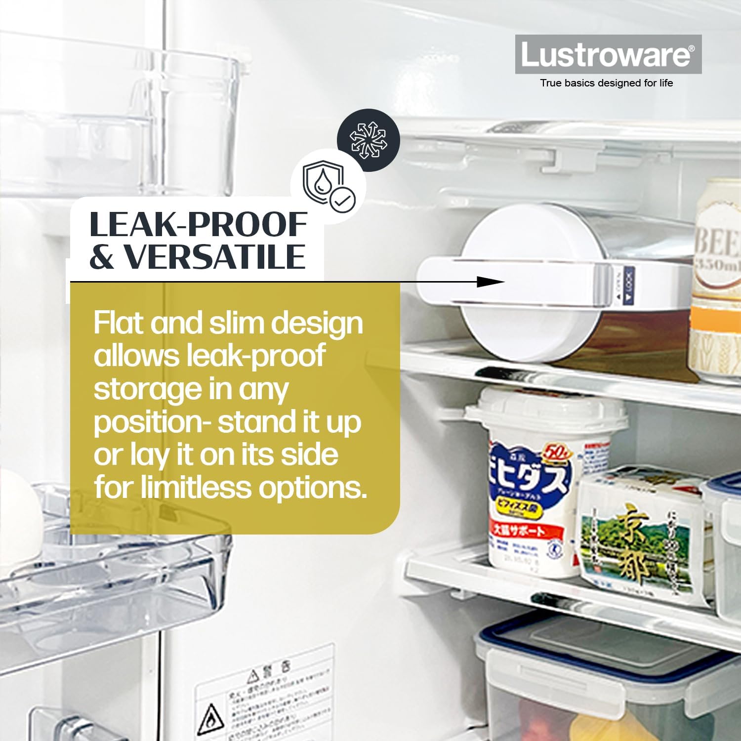 QuickServe Large Airtight Pitcher - 3L (101oz), Heat Resistant, BPA-Free SAN Plastic, One Touch Open & Close, Space-Saving, Made in Japan - White - Image 7