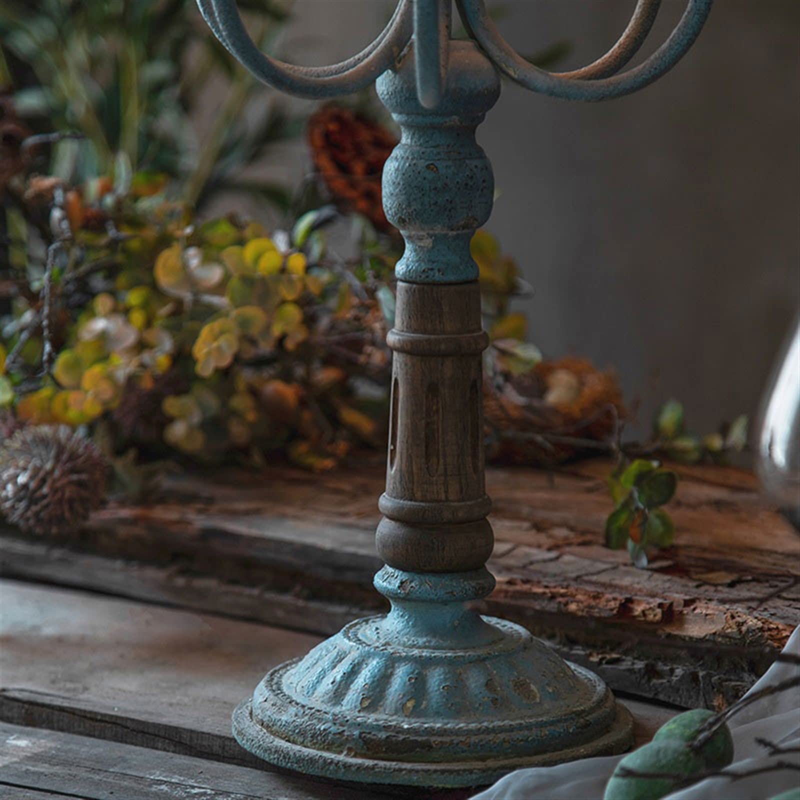 Amazon.co.jp: 燭台キャンドルホルダー ヴィンテージ古い燭台 鉄