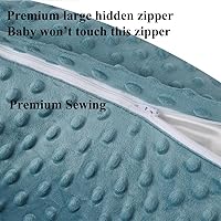 Vista 5 de Set de fundas para almohada de lactancia Dot 2 piezas, fundas ultra suaves compatibles con almohada Boppy, almohada estándar para bebé niño niña