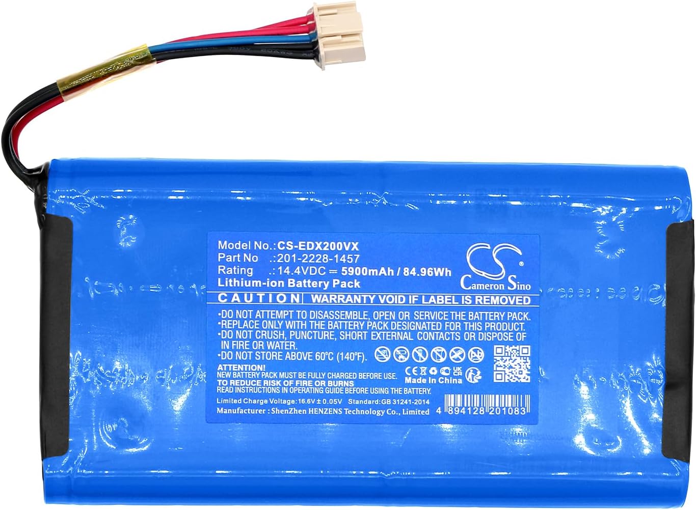 CS Battery for Ecovacs Deebot X2 Omni, DX2OMNI PN:Ecovacs 201-2228-1457, S19-LI-144-6400 5900mAh / 84.96Wh