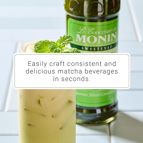 Miniatura 4 de Monin - Concentrado de té verde matcha, hecho con polvo matcha japonés orgánico, 40 mg de cafeína por porción, ideal para café con leche, limonadas