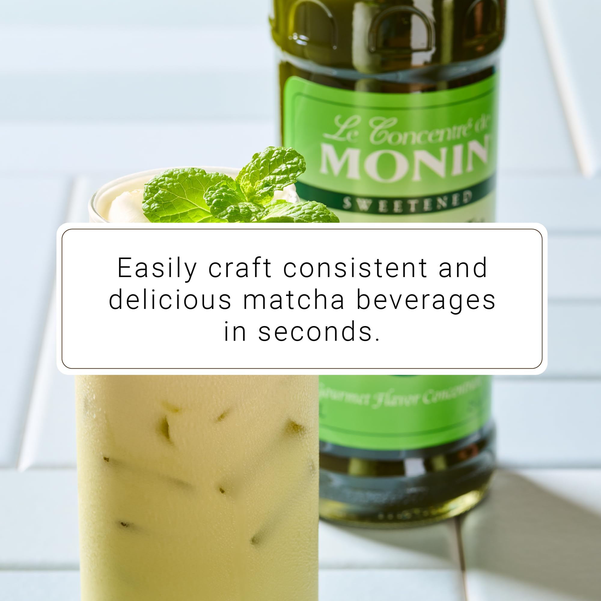 Monin - Matcha Green Tea Concentrate Made with Organic Japanese Matcha Powder 40mg Caffeine Per Serving Great for — view 4