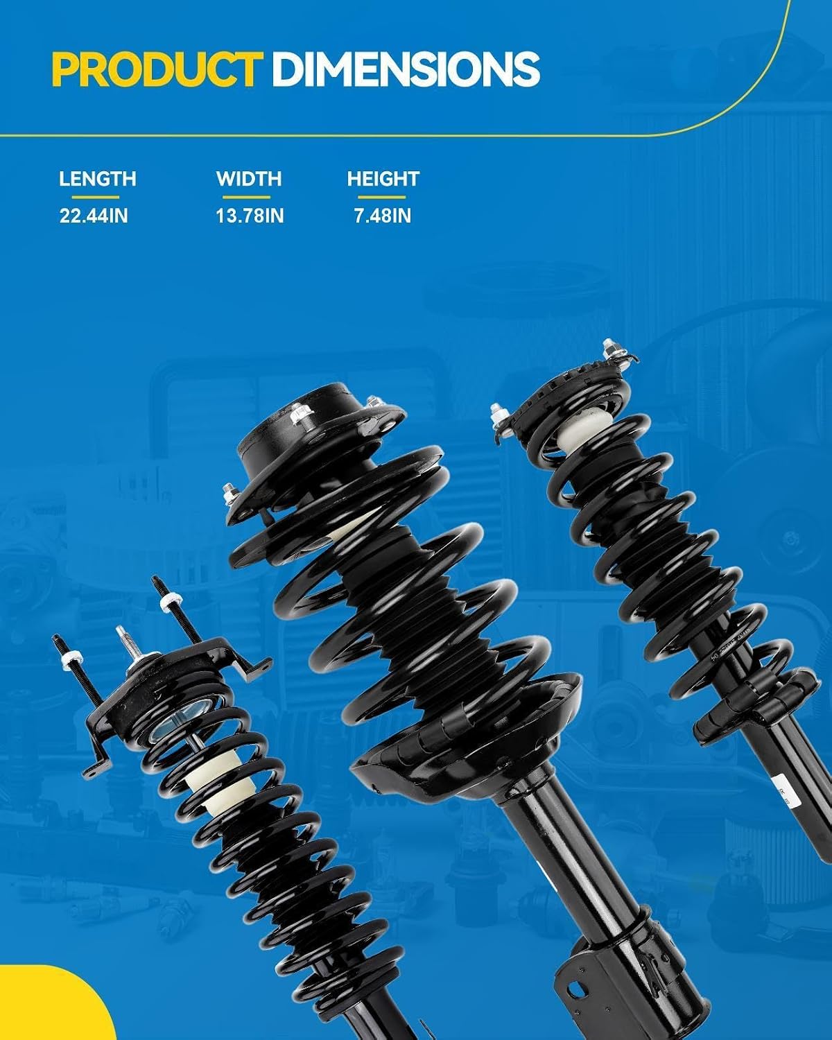 PHILTOP Rear Complete Struts Assembly with Coil Spring For 2007-2011 Honda CR-V 172497L/172497R-Quick Loaded Suspension‌