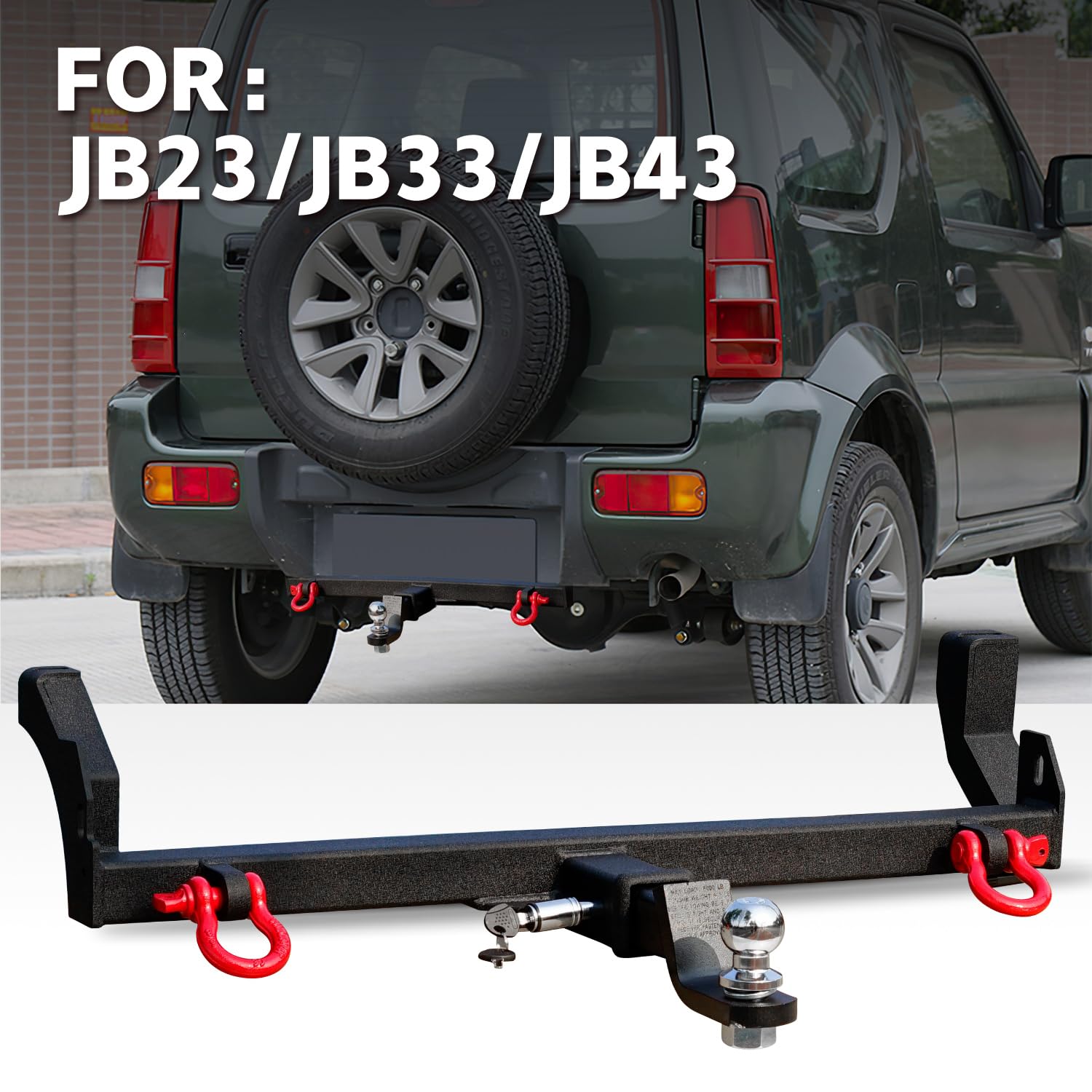 Archaic Gancio Traino per Suzuki Jimny JB23 JB33 JB43 1998-2017, Gancio di traino fisso per Jimny