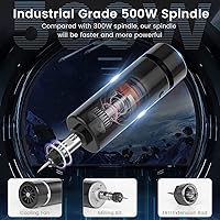 Vista 3 de Máquina de enrutador CNC 2 en 1 4540 máquina grabadora, husillo de 500 W y 20 W Moudle 3 ejes grabado fresado máquina de corte para madera, metal