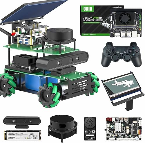Miniatura 13 de Yahboom ROS2 Robot Lidar Mapeo Navegación Mecanum Wheel Python Programación Aprender Explorar Kit robótico Docker Adulto AI Robot APP Control remoto