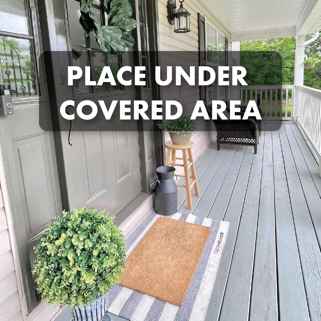 COCO MATS 'N MORE Hey Boo Ghost Doormat | Size: 18" x 30" x 0.6" Cute Ghost Decor with Vinyl Backing, Durable Entry Mat Uses Natural Coir to Scrape Dirtiest Shoes | A Humorous Welcome to Your Guests