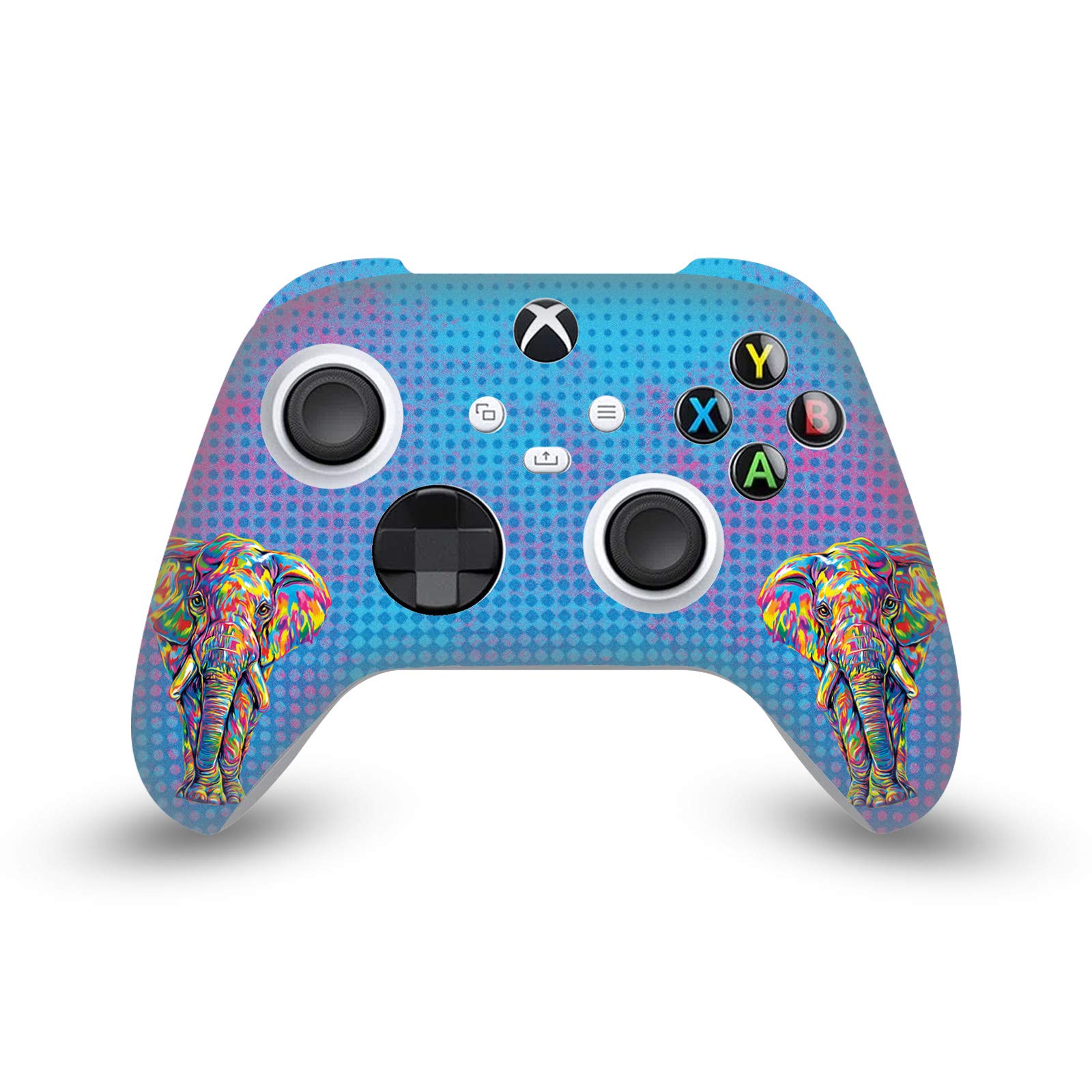 Head Case Designs Sous Licence Officielle P.D. Moreno Éléphant Animaux II Enveloppement De Console De Jeu Et Skins Pour Manette De Jeu Ensemble compatible avec Xbox Series X