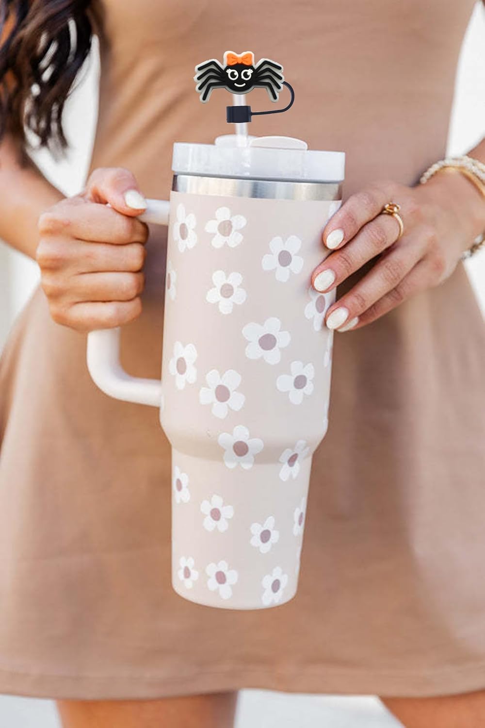 Stanley Straw Cap 6PCS, Topper for Stanley 30&40 Oz Tumbler - Spider Pumpkin Skull Silicone Straw Covers for Halloween Gifts - Image 7