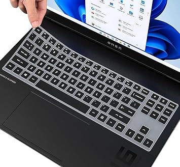Saco Laptop Keyboard Cover Comptible for HP OMEN 15, HP OMEN 16 & HP OMEN 17 Gaming Laptops - Black, Silicone, Water Resistant, Dustproof