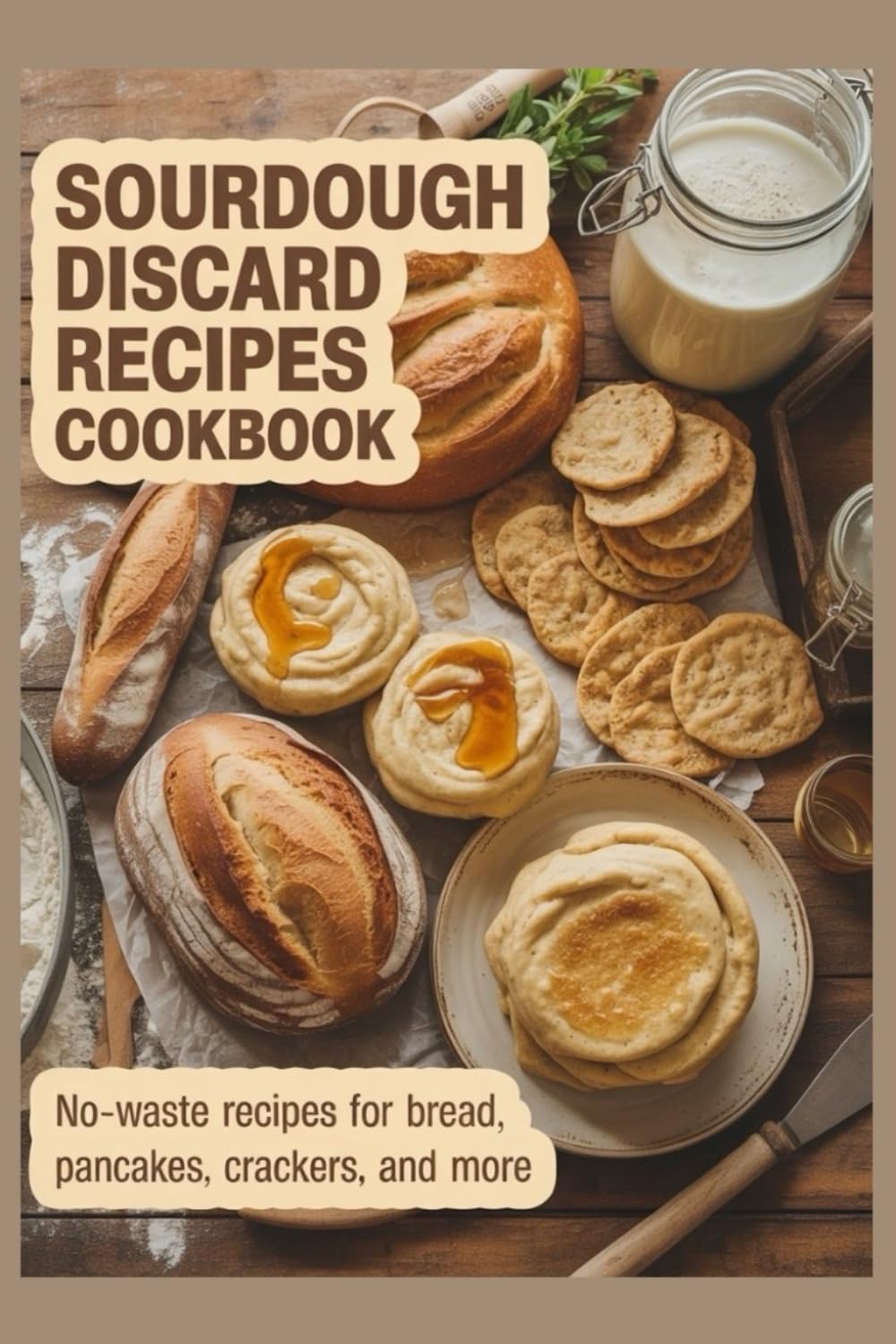 SOURDOUGH DISCARD RECIPES COOKBOOK: No-Waste Recipes for Bread, Pancakes, Crackers, and More