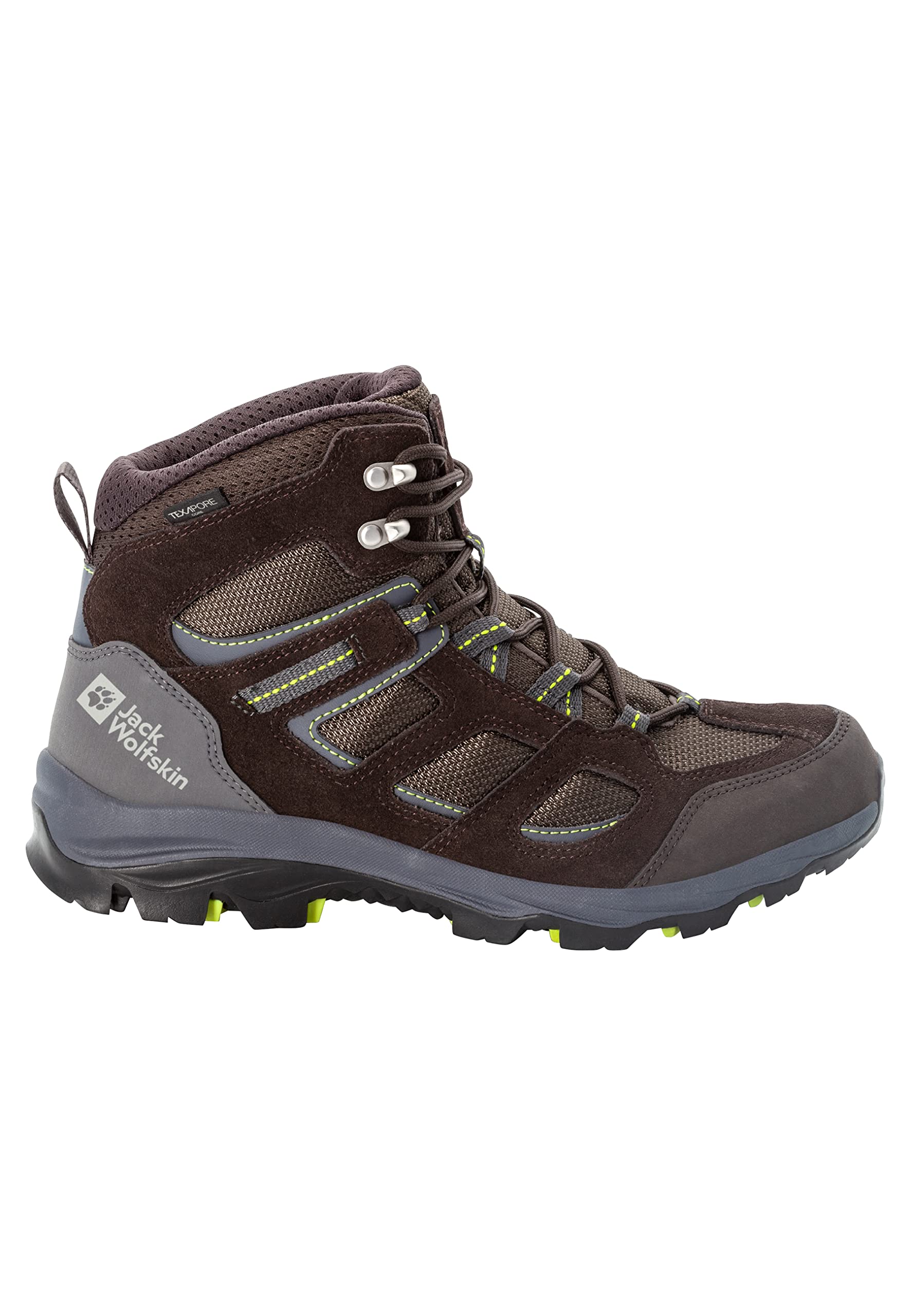 Jack Wolfskin Herren Vojo 3 Texapore Mid M, Dark Brown Lime, 42 EU