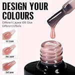 TOMICCA Jelly Ensemble de polonais à ongles en gel rose - 4Pcs Pink Nude blanc pur Gel polonais UV Gel Nail Polish cristal clair Polish Gift Set Manucure Gel Nails Kit pour Nail Art Salon Accueil DIY