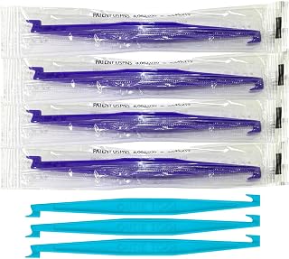2 in 1 Outie Tool Aligner Remover for Invisible Braces | Easily and Safely Removes Top & Bottom Trays | 7 Count (3 Turquoise Bulk / 4 Purple Individually Wrapped Singles)