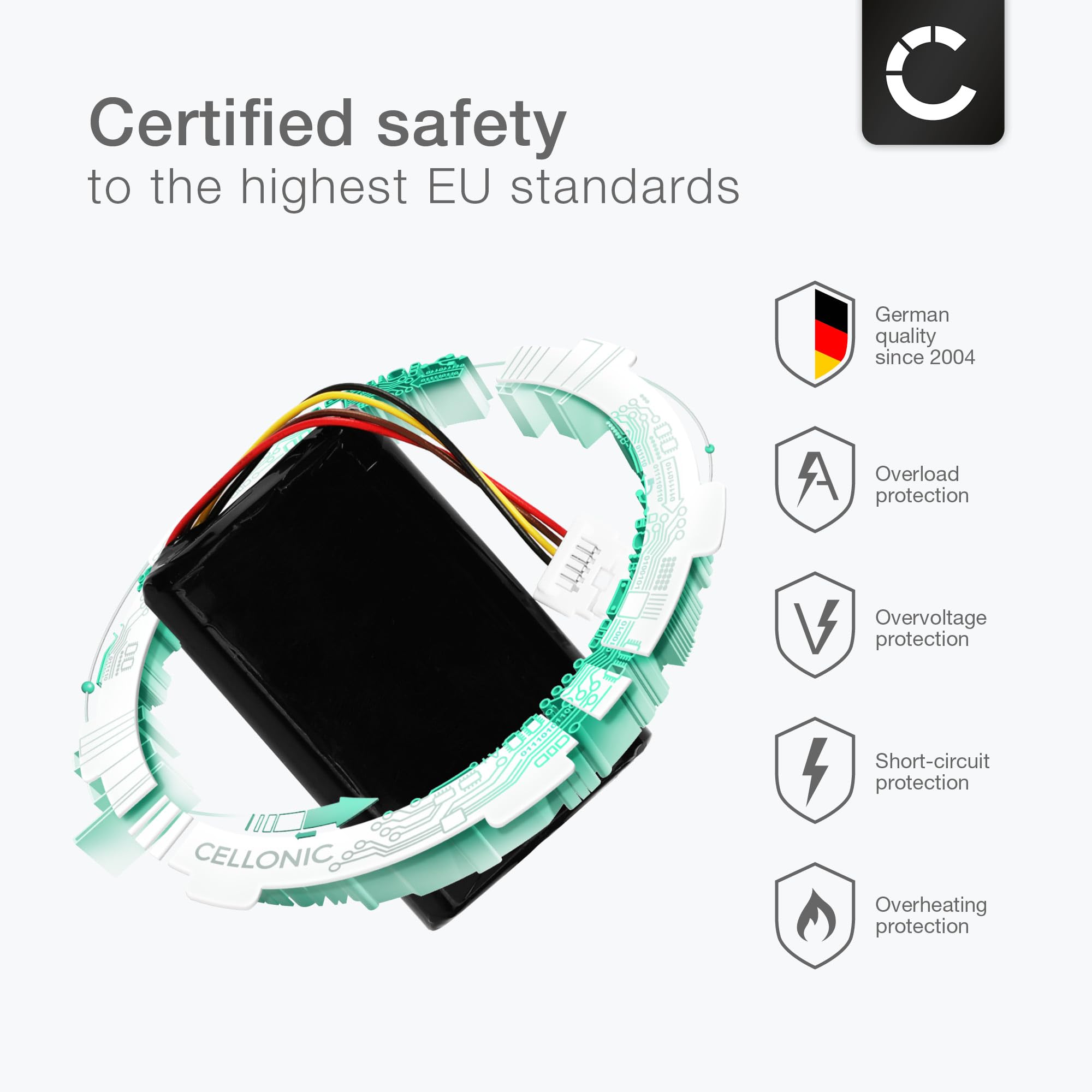 CELLONIC 1x Akku für Navigation Kompatibel mit Garmin Zumo 590LM, Zumo 595LM, Zumo 595, 010-12110-003 - (1800mAh, 3.7V)