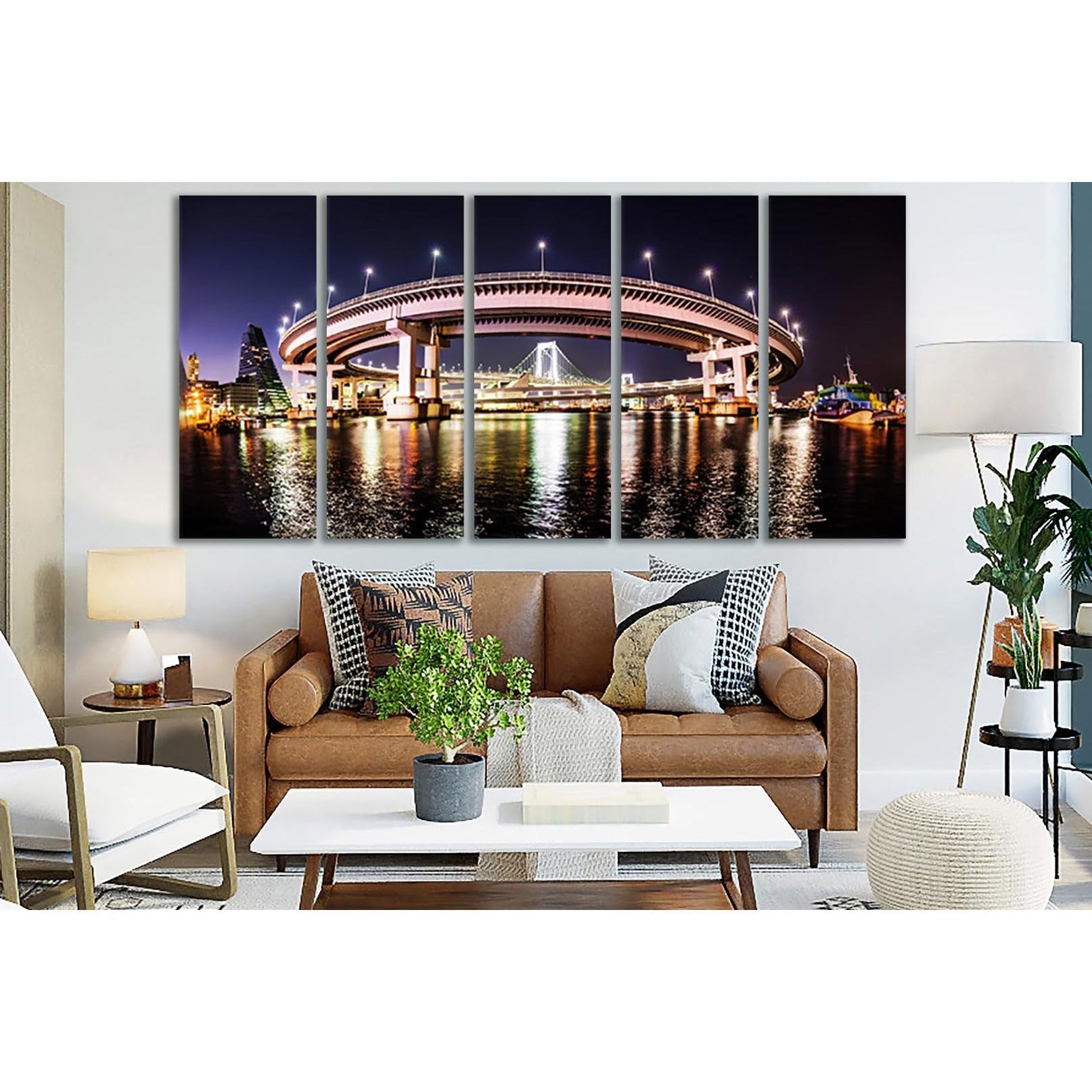Impression sur toile multicolore Japan Rainbow Bridge tableau decoration grand format - 3