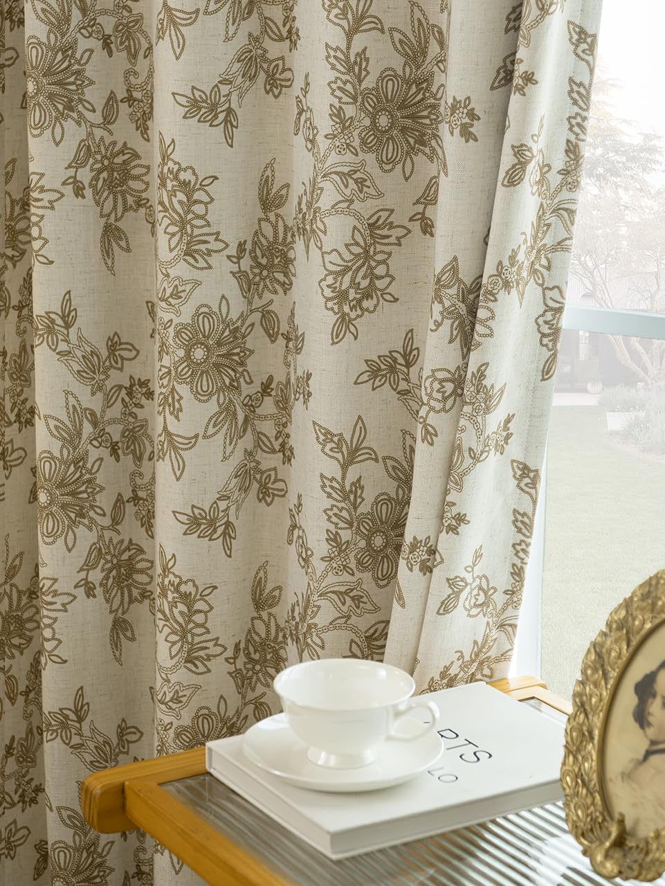 THREE GIRLS Floral 100% Blackout Pinch Pleated Curtain