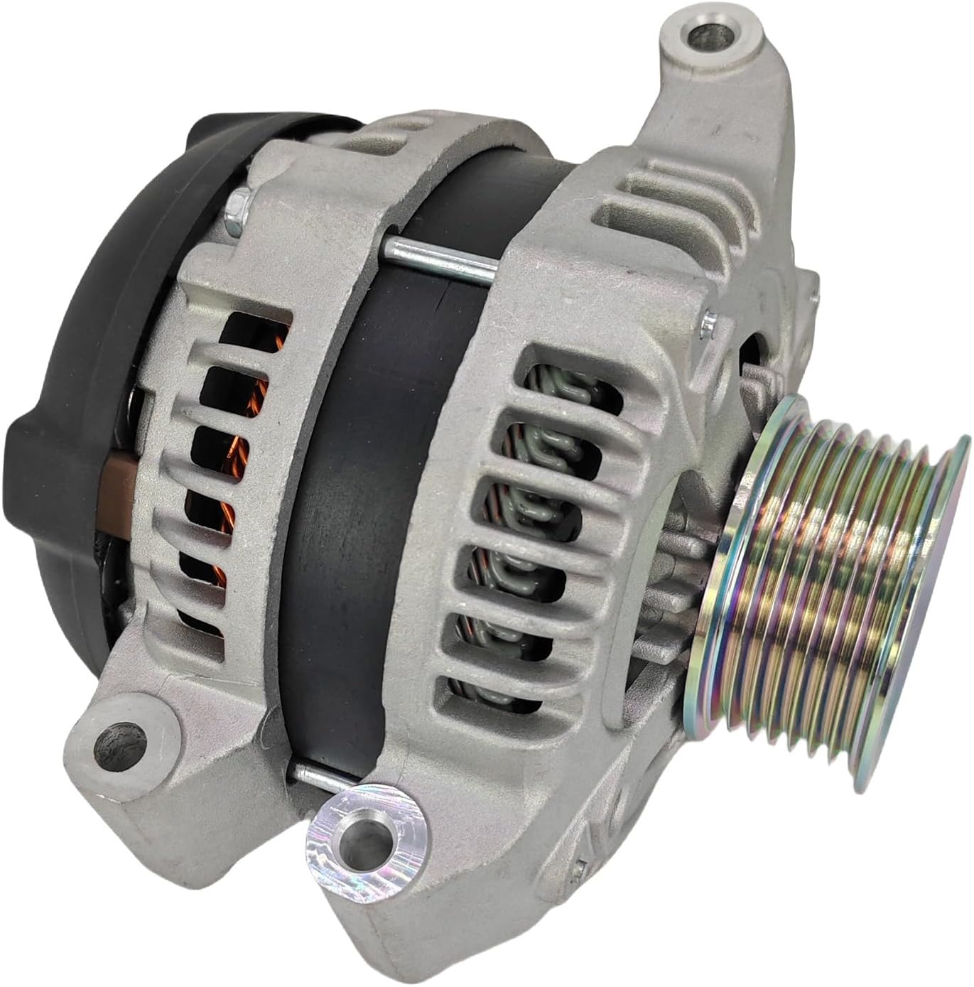 Alternator Replacement Fit for 2003-2007 Honda Accord L4 2.4L, Replace 31100-RAA-A01 31100RAAA01, With 2 Pcs Belts & 3 Pcs Bolts