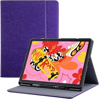 Case for XPPen Magic Drawing Pad 12.2-inch,Purple | PU Leather Cover,Auto Sleep/Wake,with Pen Holder & Pocket/Hand Strap, Multiple-angles Viewing Stand,Soft TPU Back Shell