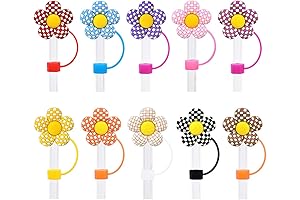 Protect Your Sips with Our 10PCS Cute Flowers Straw Toppers: Springtime Delight for Straw Lovers