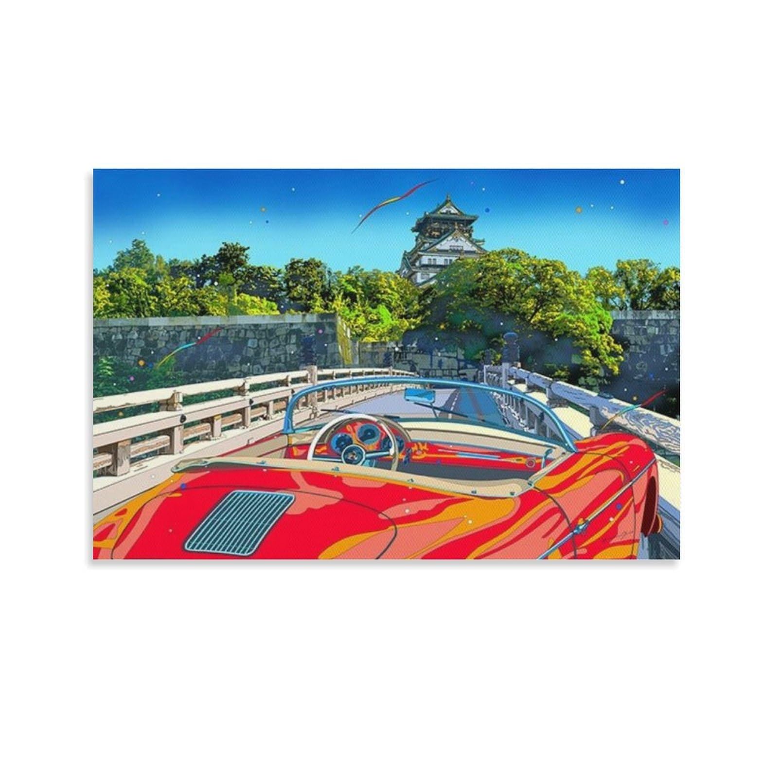 Amazon.co.jp: 鈴木英人の作品 《アート ポスター金の鯱への架け橋