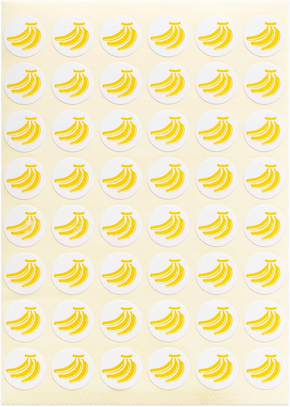 Okina AZPS1162 Banana Fruit Stickers, 48 Pieces x 5 Sheets, AZPS1162