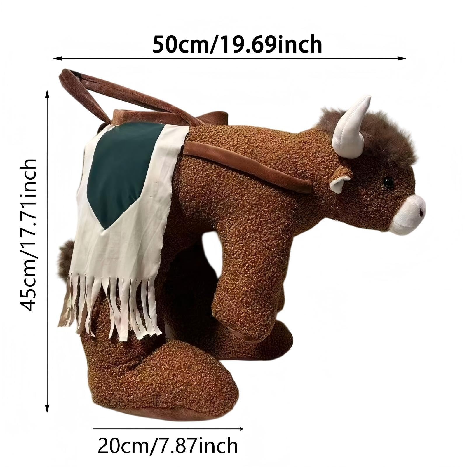 Lustiges Ride-On-Bull-Rider-Kinderkostüm Plüsch-Highland-Bull Kostüm Lustig