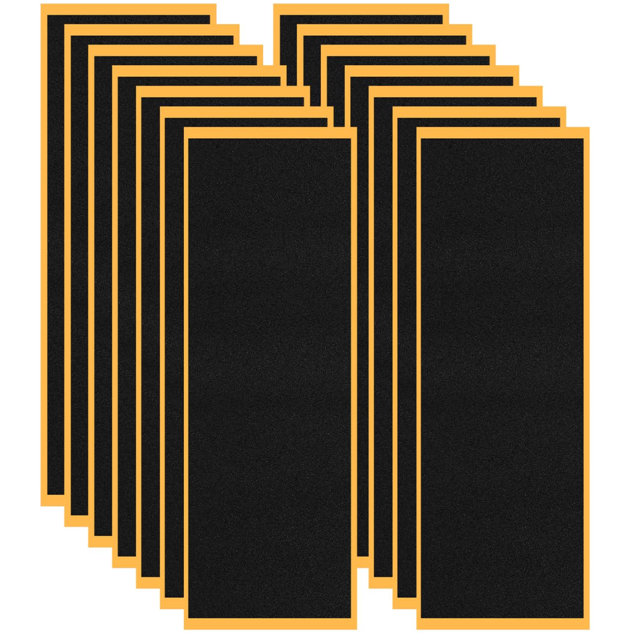 VICASKY 15 Pcs Fingerboard Grip Tape: Strong Adhesive Foam Stickers — Non Slip Deck Accessory for Mini Skateboards — 38x110mm Black Daily Training