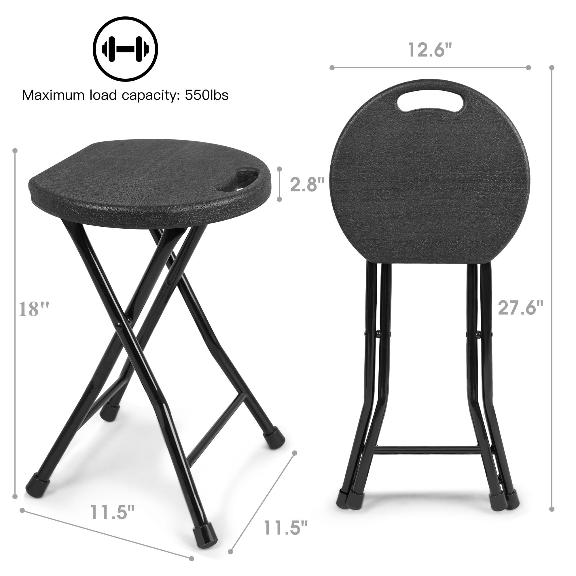 Amazon.com: COOZMENT Folding Stool, 550lbs Capacity Foldable