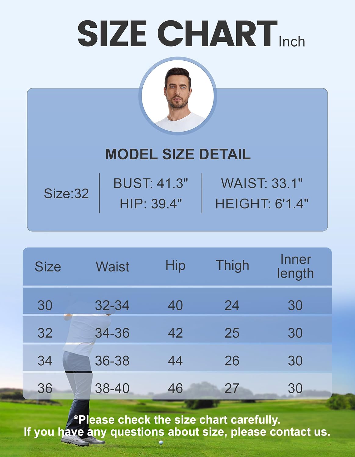 BLUE CHILL Mens Golf Pants Lightweight Stretch Dress Pants Quick Dry Casual Work Trousers with Pockets - Image 7