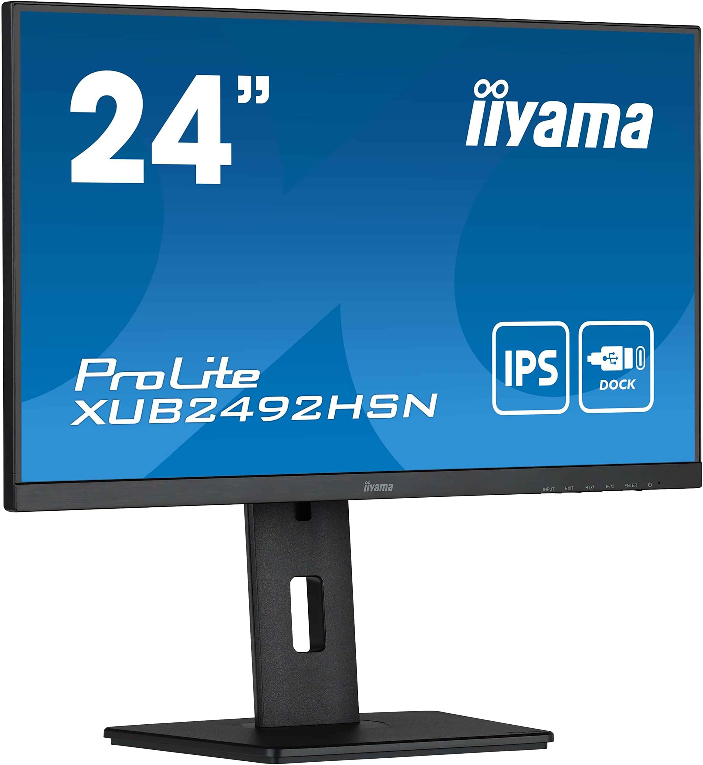 iiyama XUB2492HSN-B5 24 Inch IPS LCD USB-C Dock Display with 65W ...
