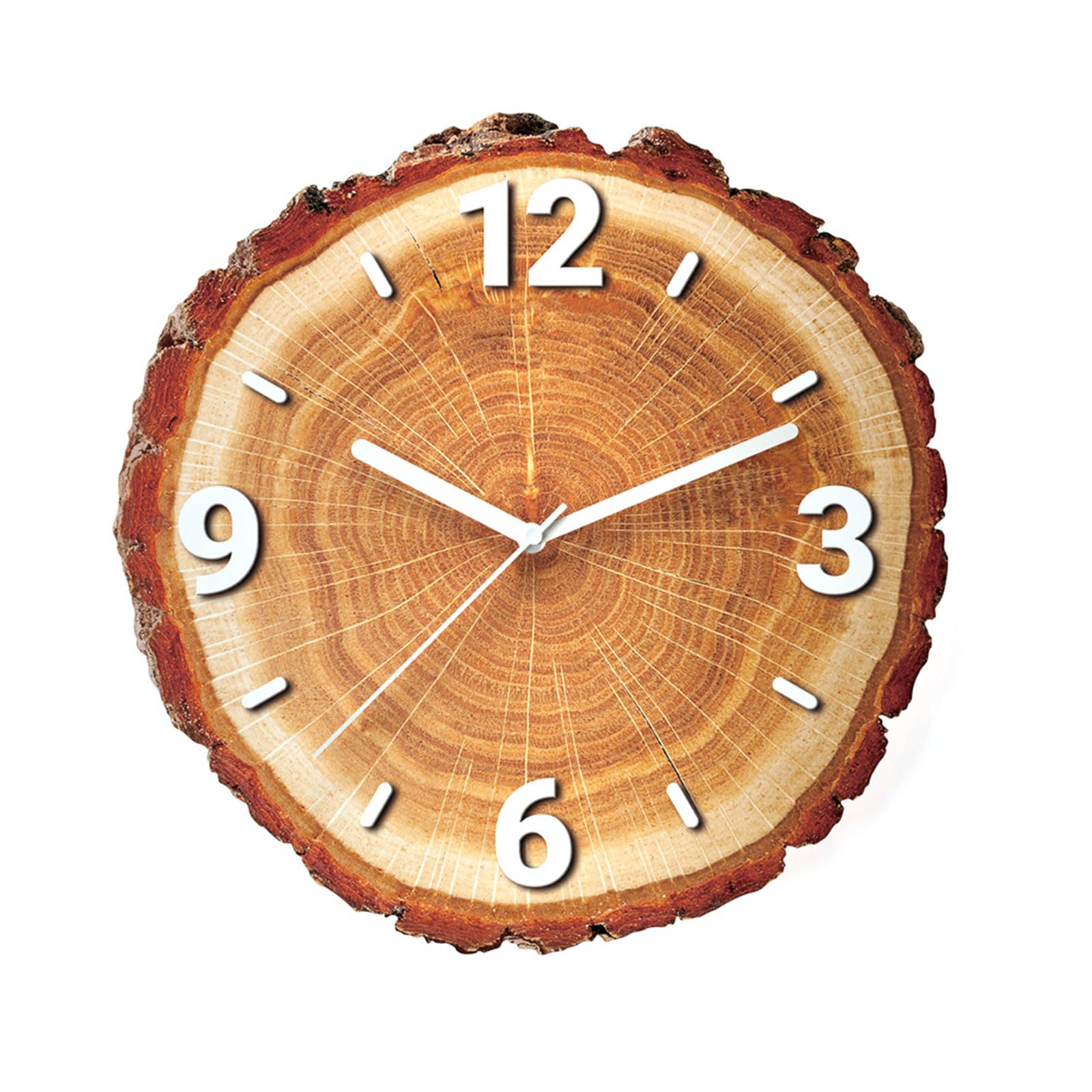 Buxuaaaa Wall Clock Wood Clock 12inch Battery Operated Practical Wall Clocks Arabic Numerals for Home Bedroom Dormitory Decor Wood Clocks for