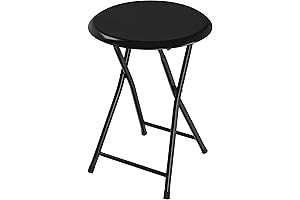 Lavish Home's Folding Backless 18-inch Black Stools: The Perfect Perches for Cozy Conversions