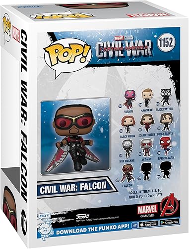 Miniatura 3 de Funko Pop Marvel Captain America Civil War Build A Scene - Figura de Falcon 10 de 12 - Exclusivo de Tienda - Figura de vinilo coleccionable - Idea