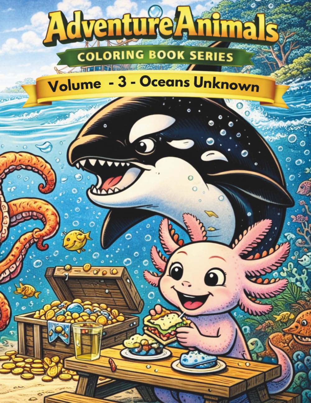 Adventure Animals Coloring Book Series: Volume 3 - Oceans Unknown