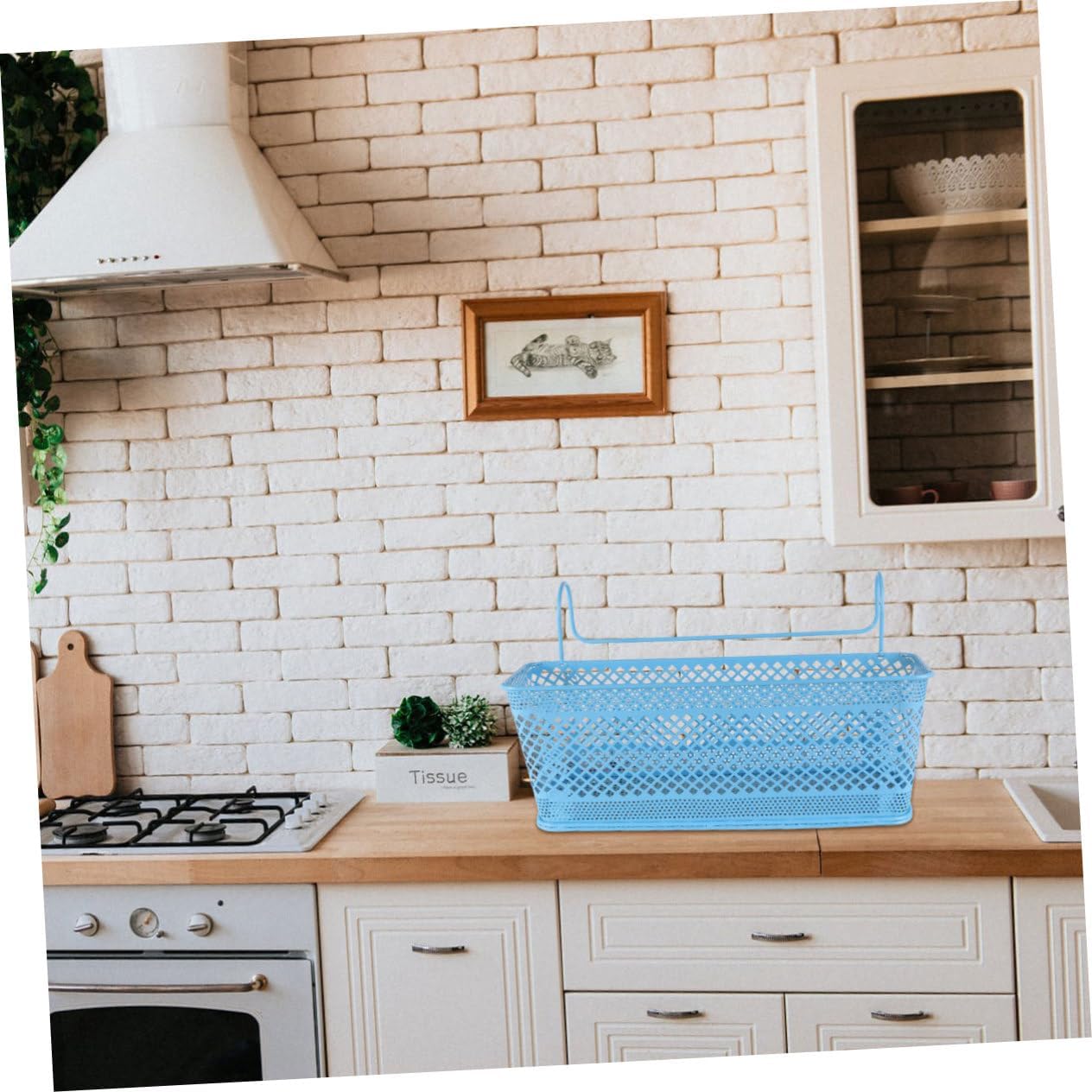 Cabilock Office Hanging Basket Large Large Storage Basket Fine Grid Iron Grid for Home Organization Random