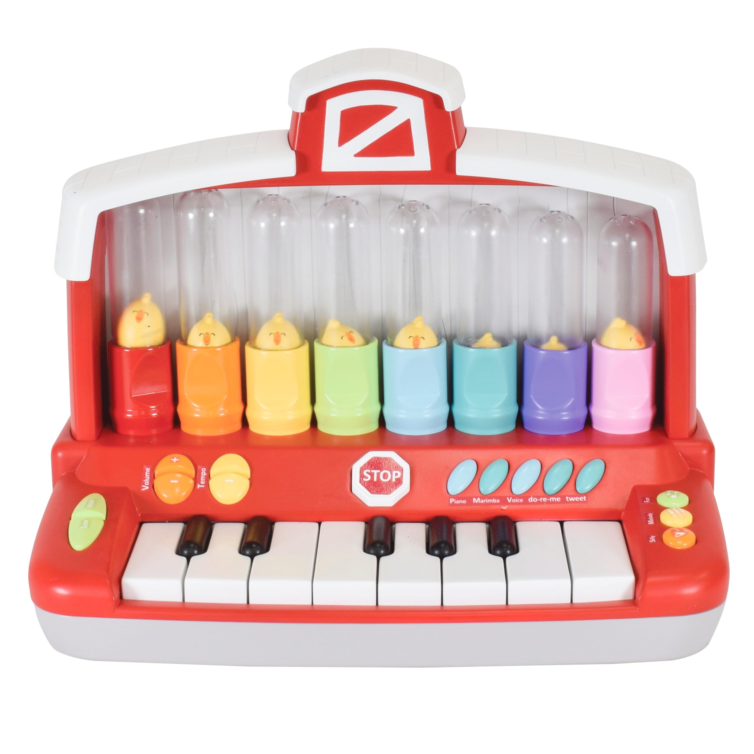 Farm Animals Keyboard Preschool Learning Toy with Silly Sounds and Light-Up Piano with Learning Songs for Infants